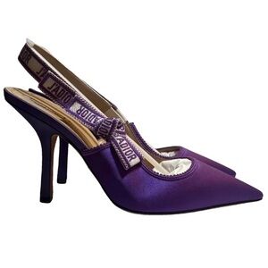 Dior Luxurious Purple Slingback Heels